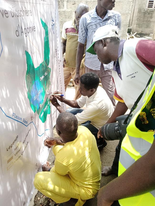 Prospection et validation participative de la carte communautaire de l’île d’Agonvè