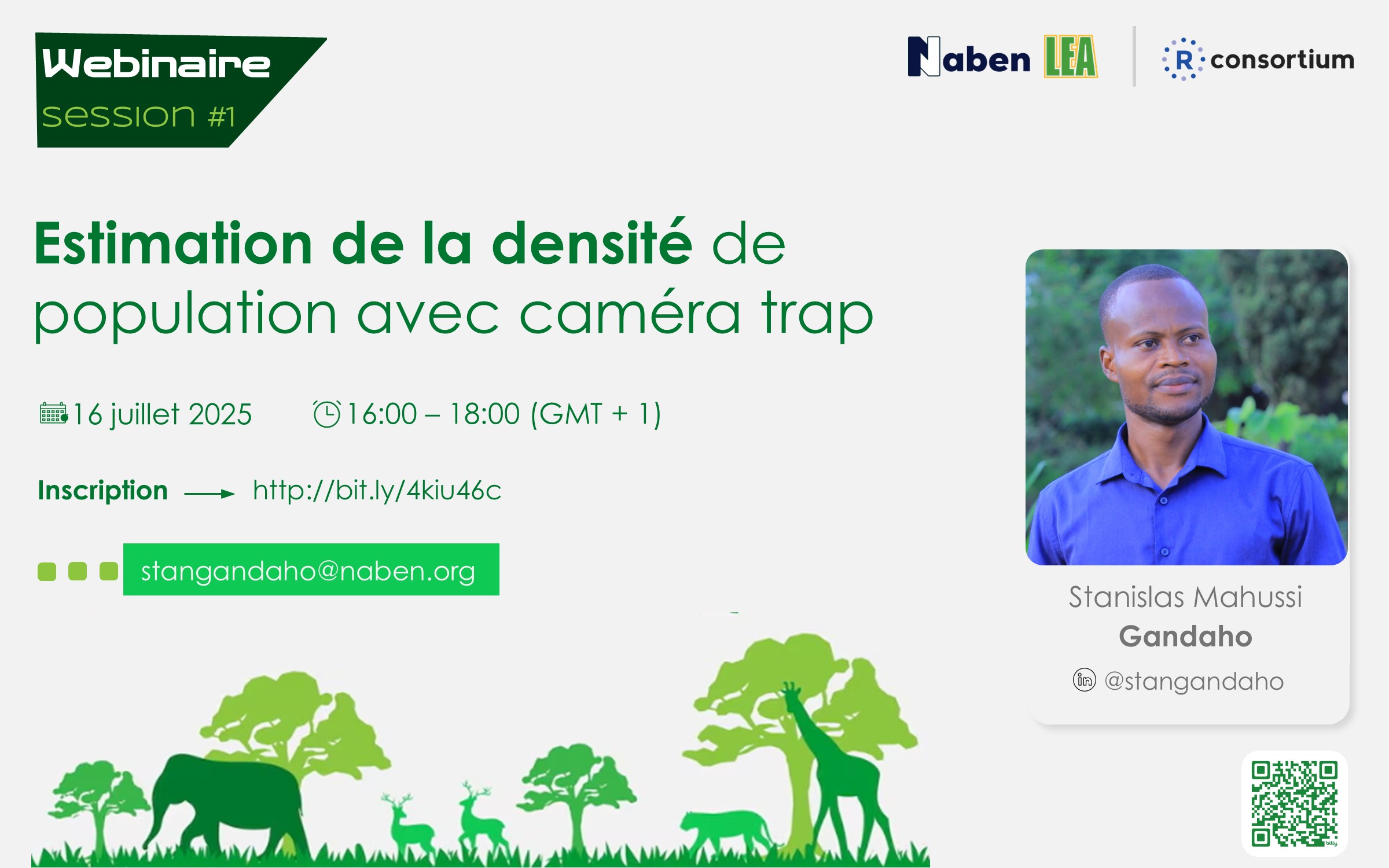 Webinaire sur Estimation de la densité de population avec caméra trap